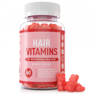 Biotin Hajvitaminok Gummies Bears Candy OEM alakú szín