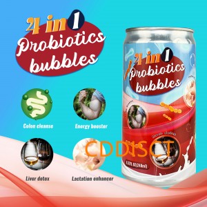 sugar free 4 into 1 probiotics bubbles sparkling water energy drink for slimming liver detox and lactation enhancer