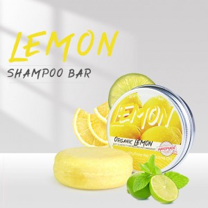 Barra de champú para el cabello con sabor a jengibre orgánico de jabón de cúrcuma sin silicona