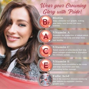 Vitamine per capelli alla biotina Gummies Bears Candy Colore della forma OEM