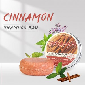 Barra de champú para el cabello con sabor a jengibre orgánico de jabón de cúrcuma sin silicona