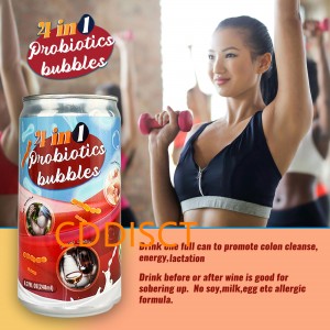 sugar free 4 into 1 probiotics bubbles sparkling water energy drink for slimming liver detox and lactation enhancer