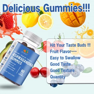 Free Samples Vegan Gluten Free Ashwagandha Gummy Immune Support Better Sleep Health Supplement