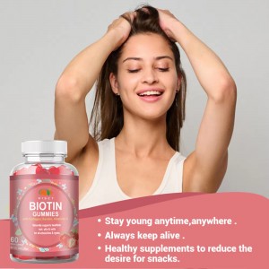 private label Vitamin B7 men and women skin hair Dietary supplement Biotin Gummies