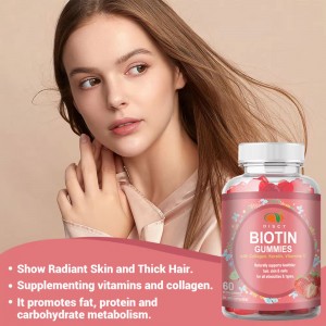 private label Vitamin B7 men and women skin hair Dietary supplement Biotin Gummies