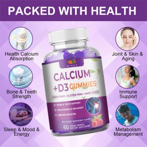 free sample private label immune supplement CALCIUM+D3&K2 gummy for men and women vitamin