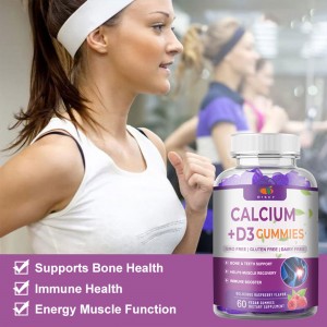 free sample private label immune supplement CALCIUM+D3&K2 gummy for men and women vitamin