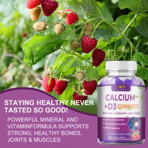 free sample private label immune supplement CALCIUM+D3&K2 gummy for men and women vitamin