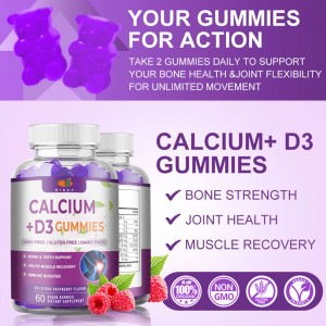 free sample private label immune supplement CALCIUM+D3&K2 gummy for men and women vitamin