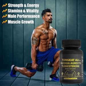 amazon hot Naturally Extracted Men’s Supplement for Performance Muscle Energy TONGKAT ALI FADOGIA AGRESTIS TURKESTERONE capsules