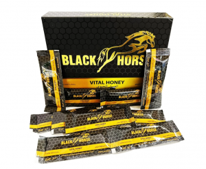 best sellling Black Horse Vital Honey Box of 24 Sachets for male sexual performance booster