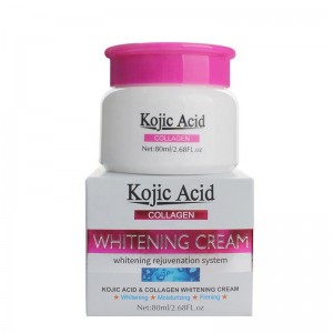 Creme de clareamento facial de colágeno de ácido kójico