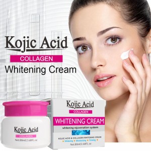 Crème éclaircissante pour le visage au collagène à l'acide kojique