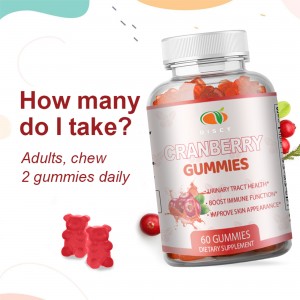 overall Urinary Tract Health Cranberry Gummies for men and women’s horomone immune booster and skin whitening supplement