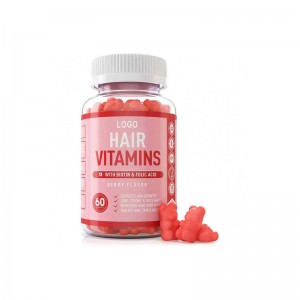 Biotin Hair Vitamins Gummies Bears Candy OEM shape color