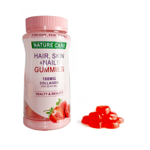 OEM Hair Skin and Nails Gummies with High Potency Biotin strawberry hair vitamin