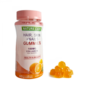 Biotin 10000mcg Hair Growth Gummies – Vegan Biotin Supplement Supports  with orange flavor