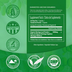 private label superfood vitamin nutrition Super Green Energy Drink  Moringa capsules for men and women health supplement