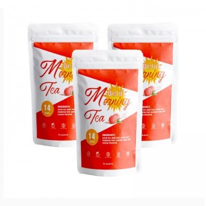 Slim Tea 14 Dias Detox Perda de Peso Marca Própria Sabor Manhã Pêssego