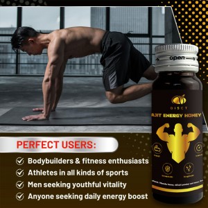 unique new hot selling shilajit energy honey shot drink for men’s performance improvement as vitamin supplement