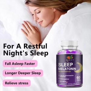 private label good dream Melatonin vitamin support sleep gummy candy for men and women memory improvement