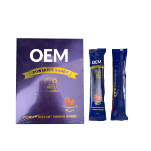 OEM customized sweet honey sex on the beach strawberry flavor men sexual enhancement spoon royal honey