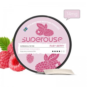 OEM high quality 14mg superouse nicotine pouches with different flavors for choice and 20sachets