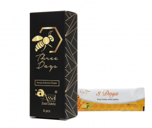 cheap men honey Khan El Assal Three Days Organic Honey With Natural Jelly Bee Pollen 6sachets inside