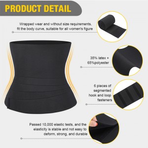 Entrenador de cintura Wrapper Vendaje Wrap Slim Tummy Belt 13CM